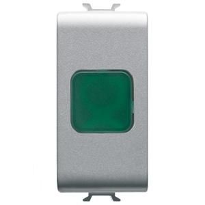 ENKELE INDICATIELAMP-GROEN-1 MODULE-TITANIUM-CHORUSM