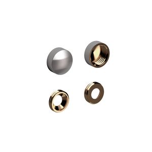 Set van 2 Fold schroef afdekkapjes, rvs geborsteld