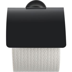 Starck T Papierrolhouder met cover 125x83x131mm Zwart mat
