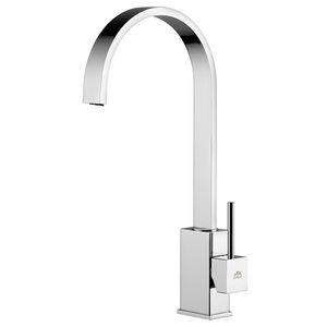 Keukenkraan LEVEL 1-hendel dr.br uitloop sprong 183mm chroom