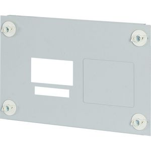 Frontplaat plaatstaal 2xNZM1 3P 2xNZM1 4P vert.aansl. 200x4