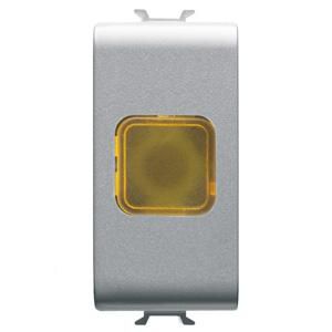 ENKELE INDICATIELAMP-AMBER-1 MODULE-TITANIUM-CHORUSM