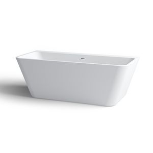 Ligbad wandmodel m stop/go plug wit wit acryl InBe