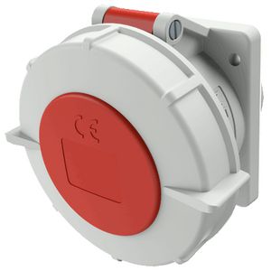 Inbouwwandcontactdoos 32A 7-polig  6H 400V IP67 HW/VN