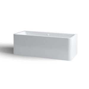 Ligbad wandmodel m stop/go plug wit wit acryl InBe