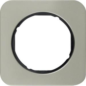 Afdekraam 1-v berker R.1 edelstaal/zwart