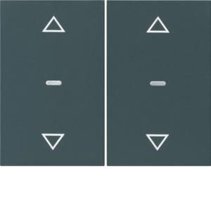 Drukknopmodule afdekking 2-v pijlsymbool berker K.1 antraciet