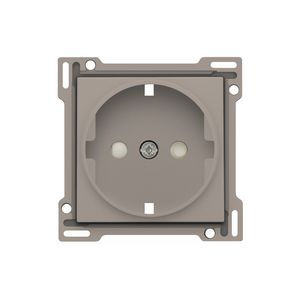 Afwerkingsset stopcontact randaarde/besch.afsl. Bronze