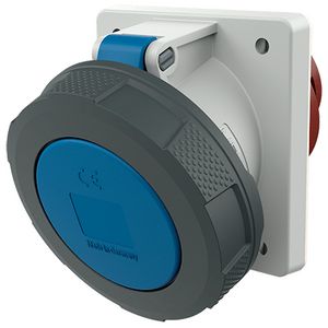 Inbouwwandcontactdoos 63A 4-polig  9H 230V IP67