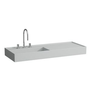 Wast. afleg rechts 1200x460mm m. kraangat z.overl. mat grijs