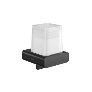 Zeepdispenser zwart 200 ml met gesatineerd glas SHIFT