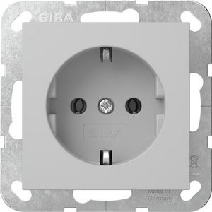 wandcontactdoos met randaarde zonder kl. System 55 grijs m