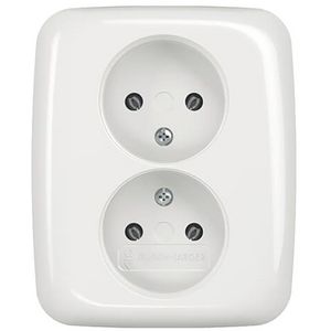 Wandcontactdoos dubbel inb R-alpin