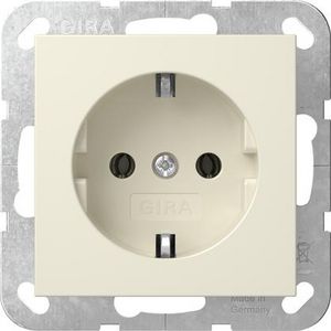 wandcontactdoos met randaarde zonder kl. System 55 creme wit