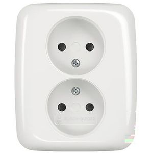 Wandcontactdoos dubbel kv inb R-alpin (202 UJRB-214)