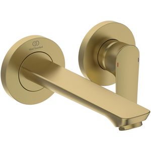 Connect Air wandmengkraan met uitloop 185mm 2 opbouwdelen brushed gold (mat goudkleurig)
