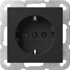 wandcontactdoos met randaarde zonder kl. System 55 zwart m