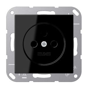 Wandcontactdoos zwart A500 VVE=10