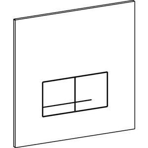 Bedieningspaneel XS/XF DELOS DF dual flush 2-toets glas wit