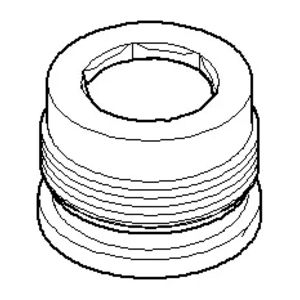 Beluchter mouw 22x16mm Mat Wit