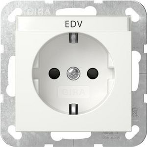 wandcontactdoos met randaarde TK + Safety Plus System 55 zuiver wit m