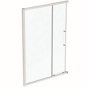 Doucheopstelling hoekinstap I.LIFE schuifdeur 140cm omkeerbaar (deel 1 van 2) zilver