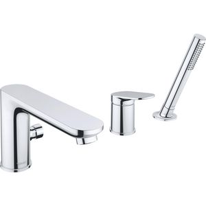 Wave 3-gats badmengkraan chroom hoogglans sprong 200mm