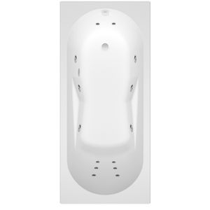 Whirlpool Lazy Rihopool 170x75cm systeem FLOW rechts hoogglans wit