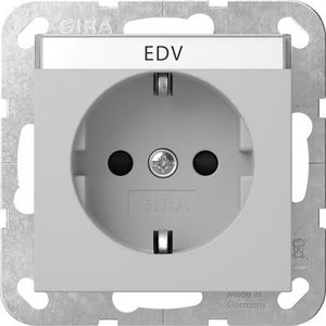 wandcontactdoos met randaarde TK + Safety Plus System 55 grijs m