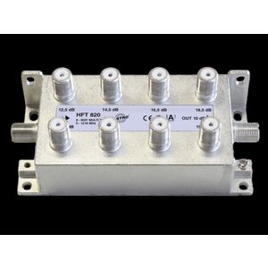 Multi-tap 8-voudig 13-20dB aftakdemping retour met f-aans.
