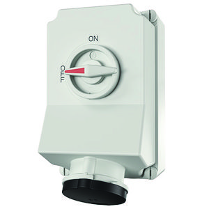 Wandcontactdoos 63A 4-polig  5H 600-690V IP44 DUO