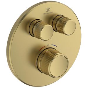 navigo douchetherm 2 functies rond opb.deel brushed gold (mat goudkleurig) A72