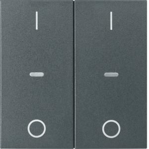 Drukknopmodule afdekking 2-v I/O berker S.1/B.3/B.7 antraciet