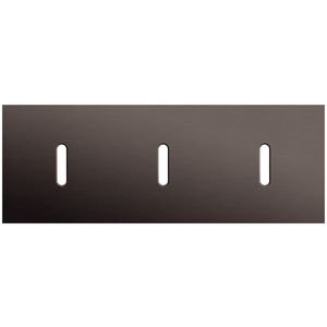 3-voudige afdekplaat horizontaal 71mm centerafstand voor drie enke