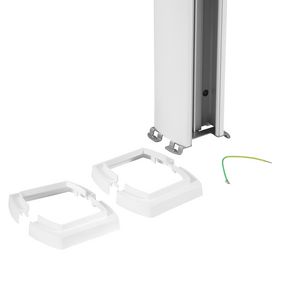 Energiezuil 2 compartiment 80mm 3,90M wit DA