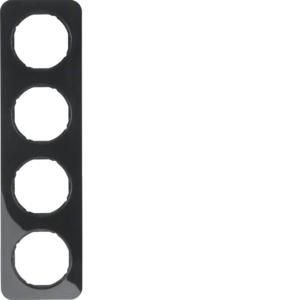 Afdekraam 4-v berker R.1 zwart glans