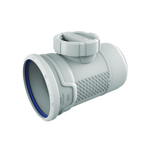 Ontstoppingsstuk PP AS+ geluidsarm lichtgrijs 160mm mof x spie