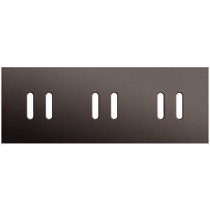 3-voudige afdekplaat horizontaal 71mm centerafstand voor drie twe