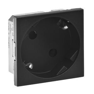 Wandcontactdoos 2P + A2 modulen -zwart Mosaic