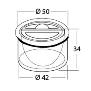 Reukslot adapter 50mm