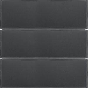 Drukknop opzetmodule 3-v tekstv. berker S/B alu/antraciet