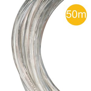 PVC Kabel L=50m. 2x0.75mm² rond transparant