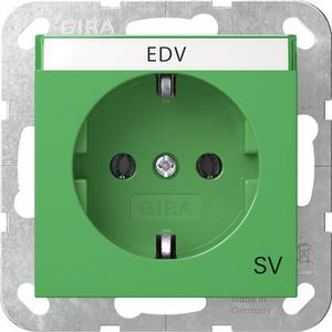 wandcontactdoos met randaarde TK opdr.SV System 55 groen