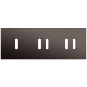 3-voudige afdekplaat horizontaal 71mm centerafstand voor een enkel