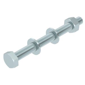 Zeskantbout moer en sluitring M10x110 staal verzinkt VVE=20