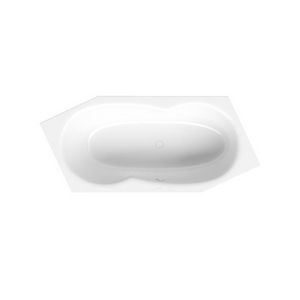 Ligbad staal geglazuurd duo BetteMetric 206X90cm rechts overloop voor wit AS antislip Sense