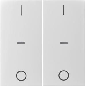 Drukknopmodule afdekking 2-v I/O berker S.1/B.3/B.7 wit