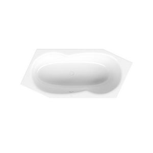 Ligbad staal geglazuurd duo BetteMetric 206X90cm Links overloop voor wit AS antislip Sense