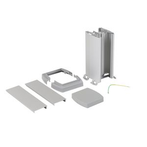 Energiezuil 2 compartiment 80mm 0,3M Aluminium DA