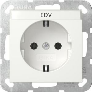 wandcontactdoos met randaarde TK System 55 zuiver wit